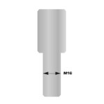 Gängad bult M16 för spännbult